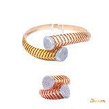Diamond and Dual-Colored 18k Gold Set