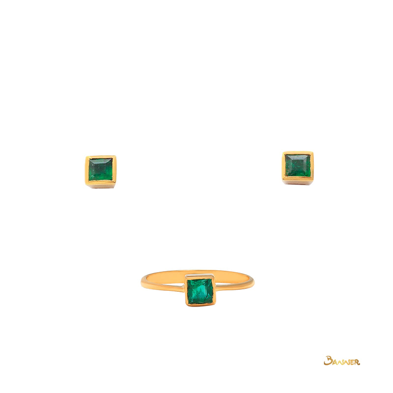Emerald Solitaire Set