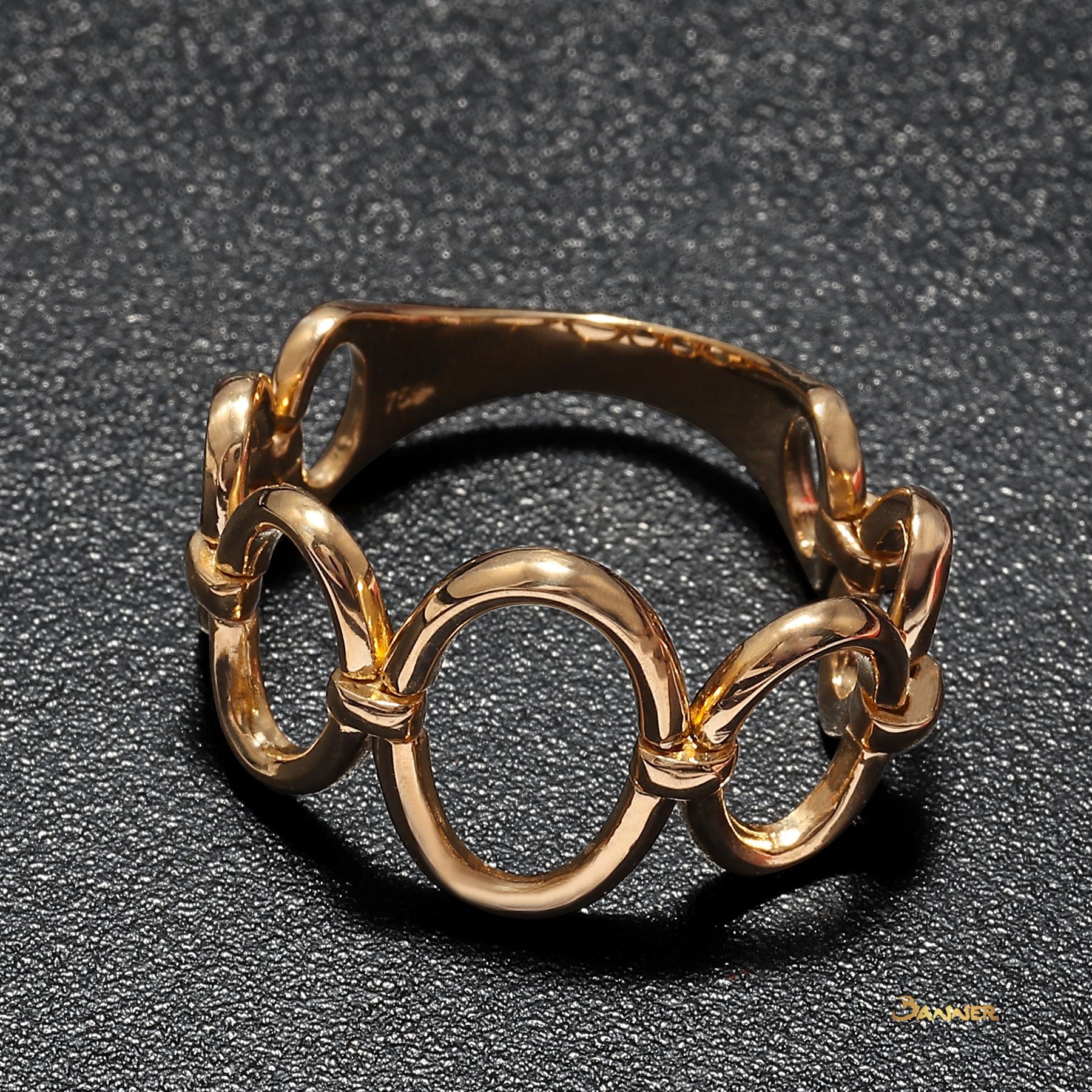 18k Yellow Gold Link Ring