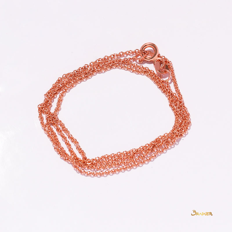 18k Pink Gold Necklace ( 18" )