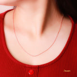 18k Pink Gold Necklace ( 18" )