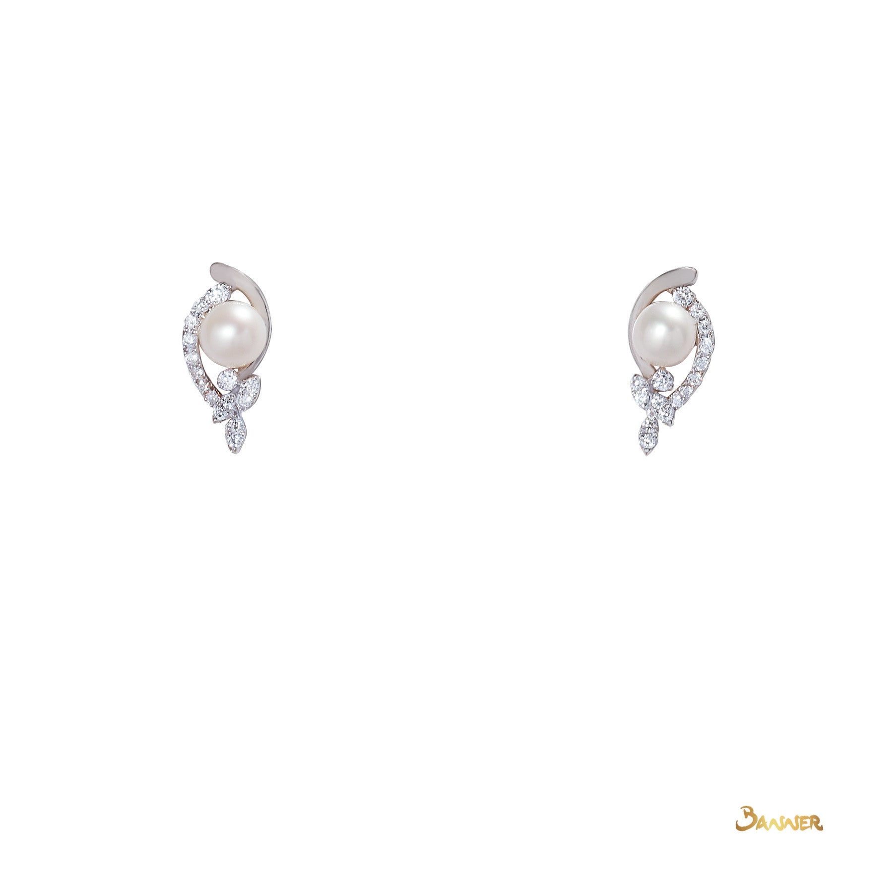 Pearl and Diamond Earrings