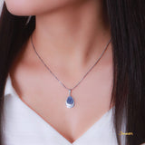 Sapphire Rain-drop Pendant