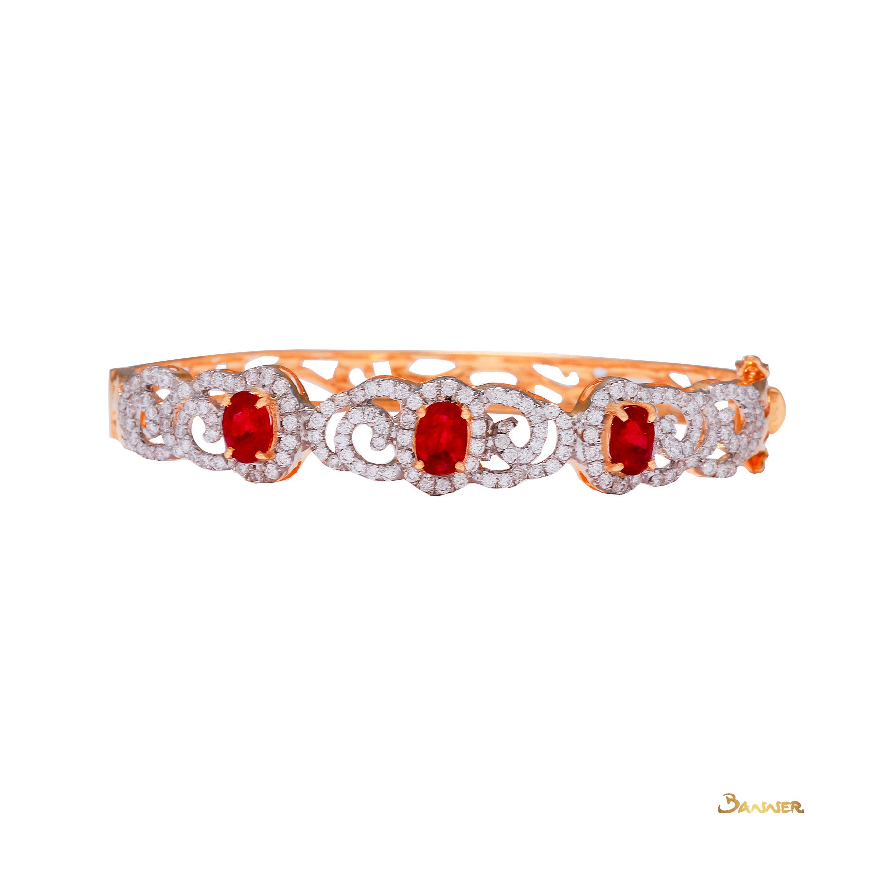 Ruby and Diamond Kanote Bracelet