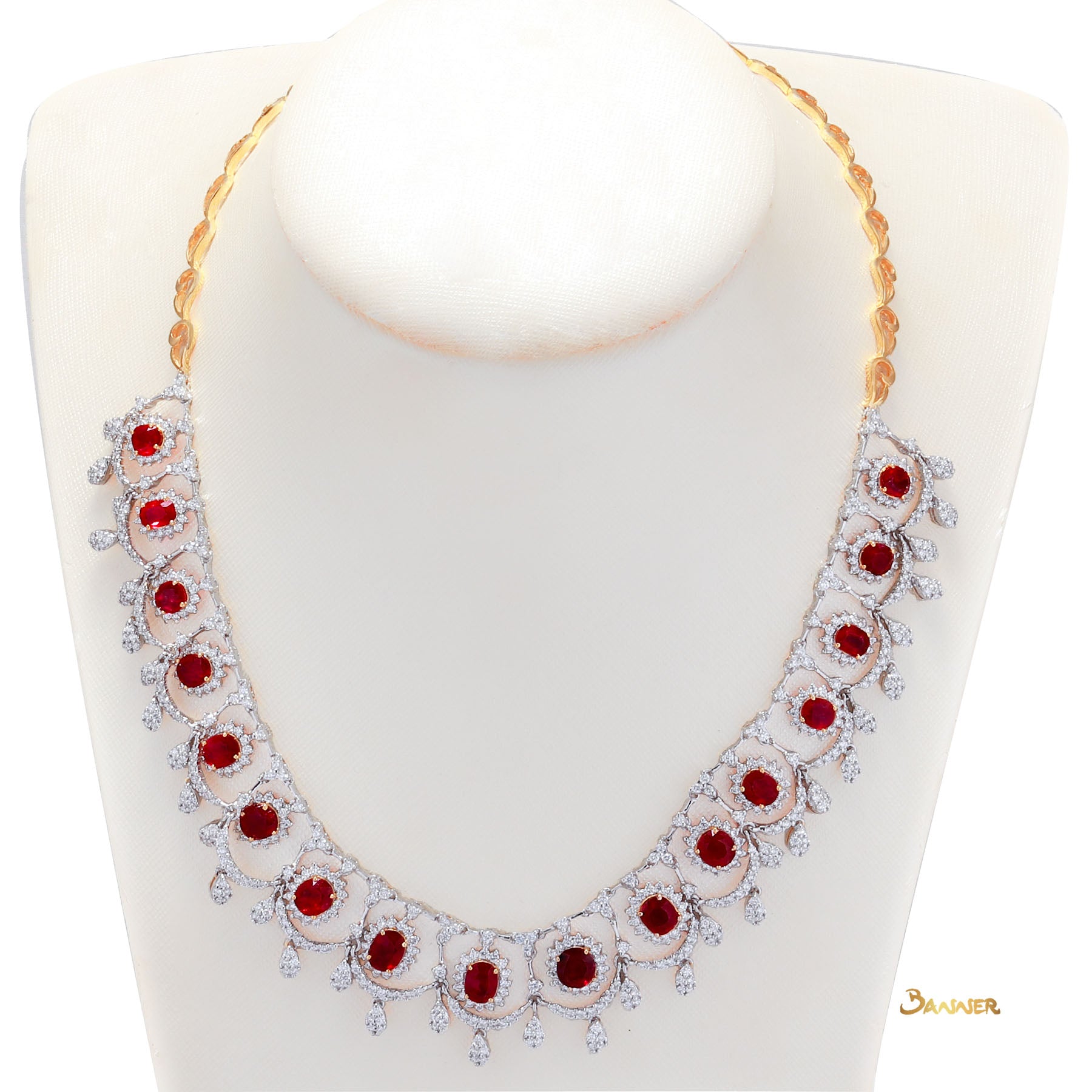 Ruby and Diamond Elegant Necklace