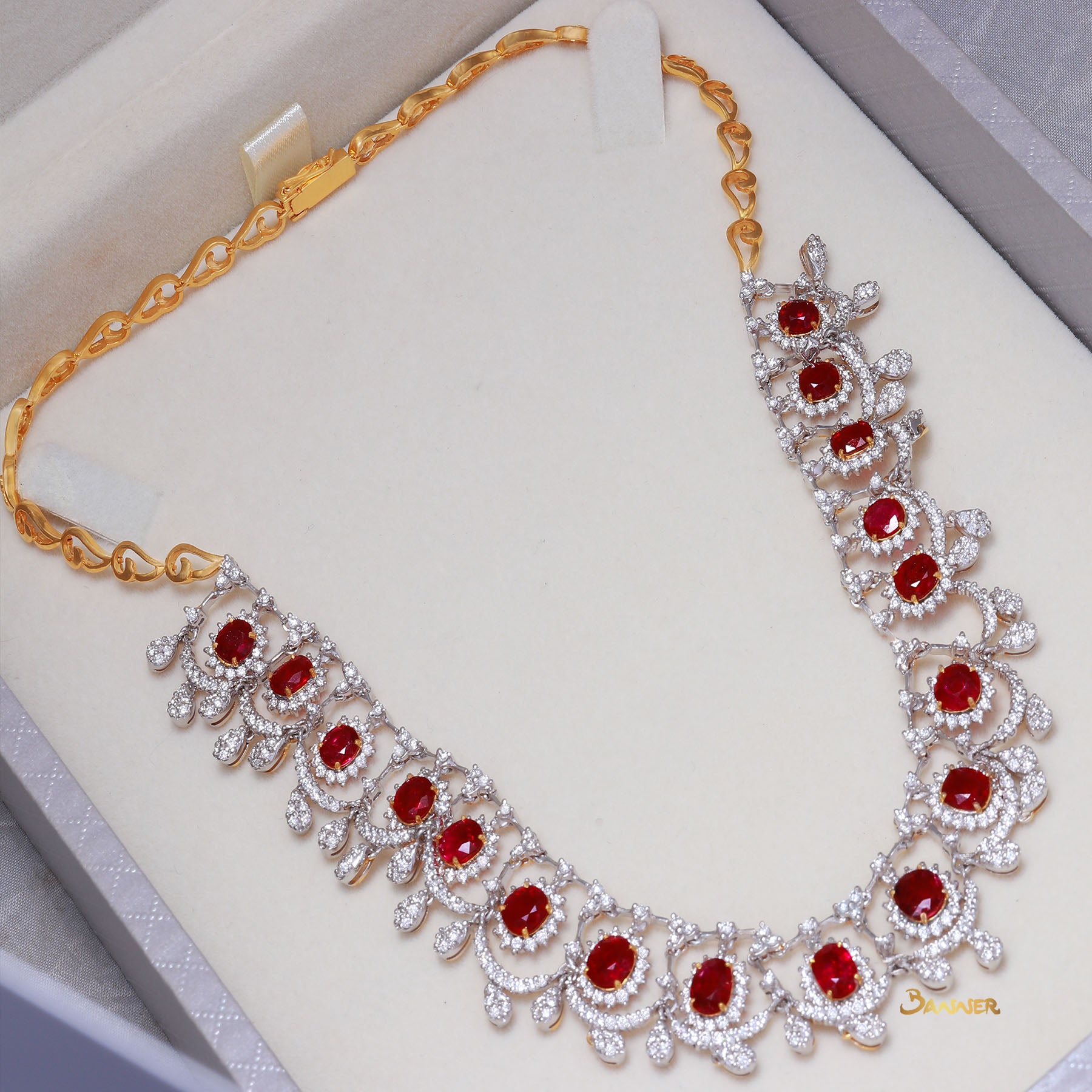 Ruby and Diamond Elegant Necklace