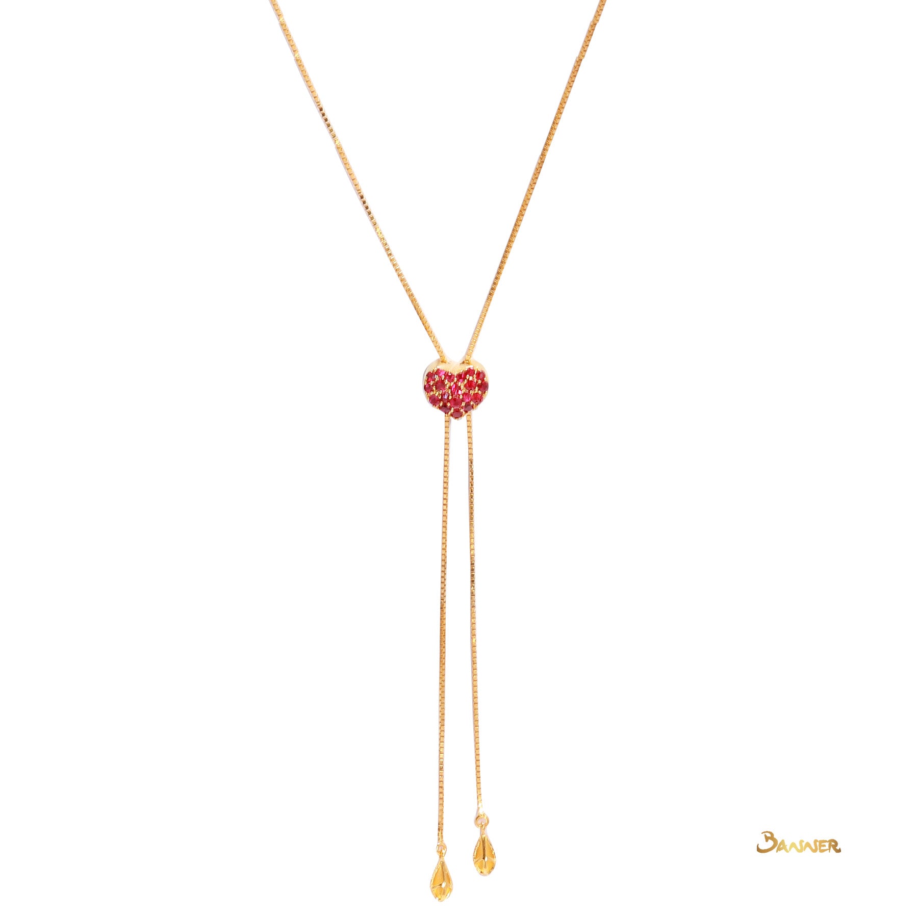 Ruby Heart Necklace