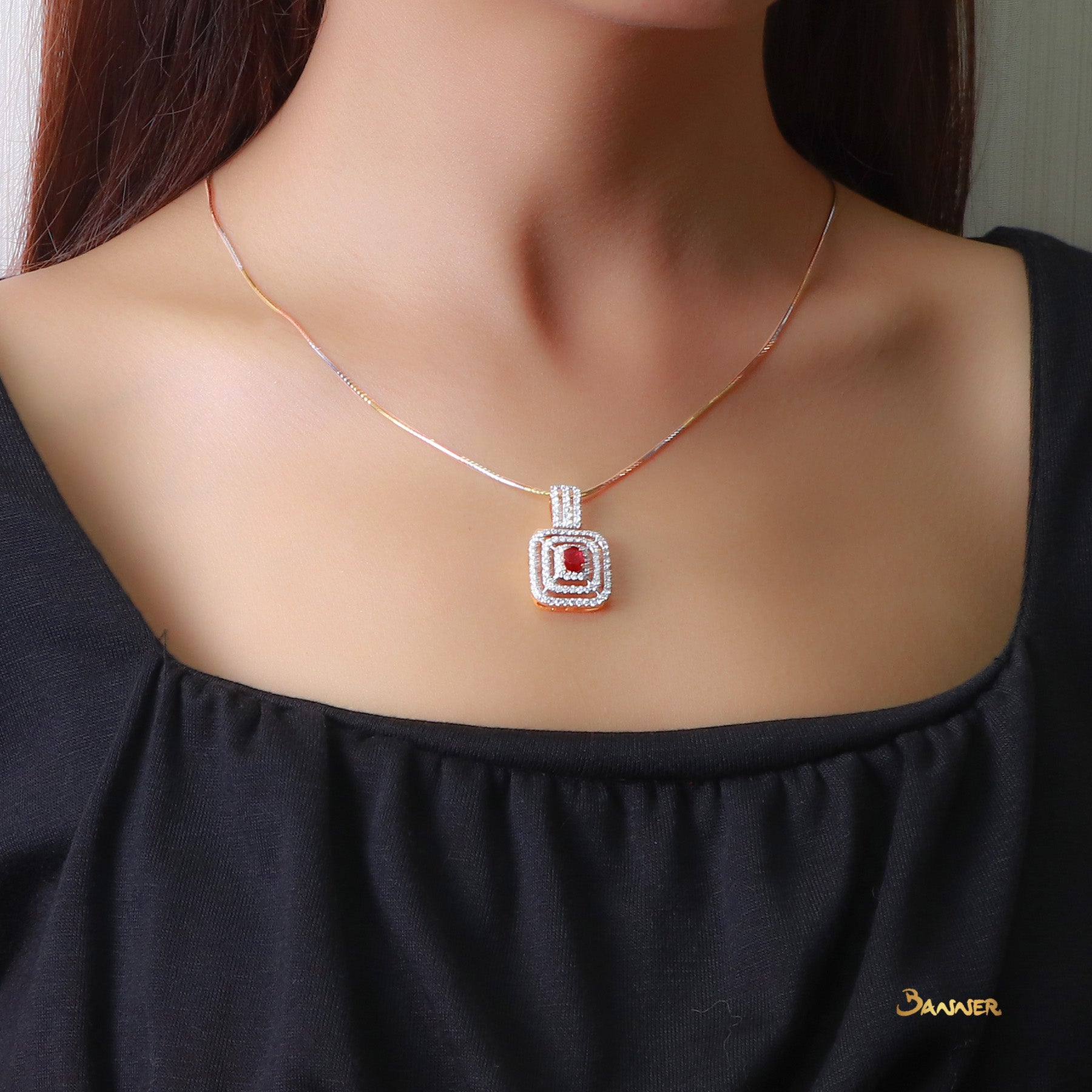 Ruby and Diamond Pendant