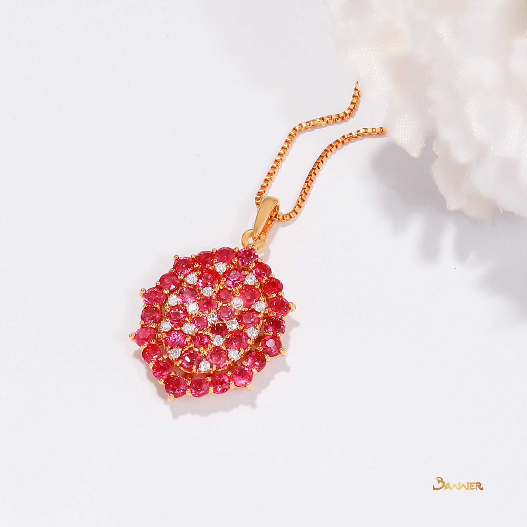 Ruby and Diamond Pendant