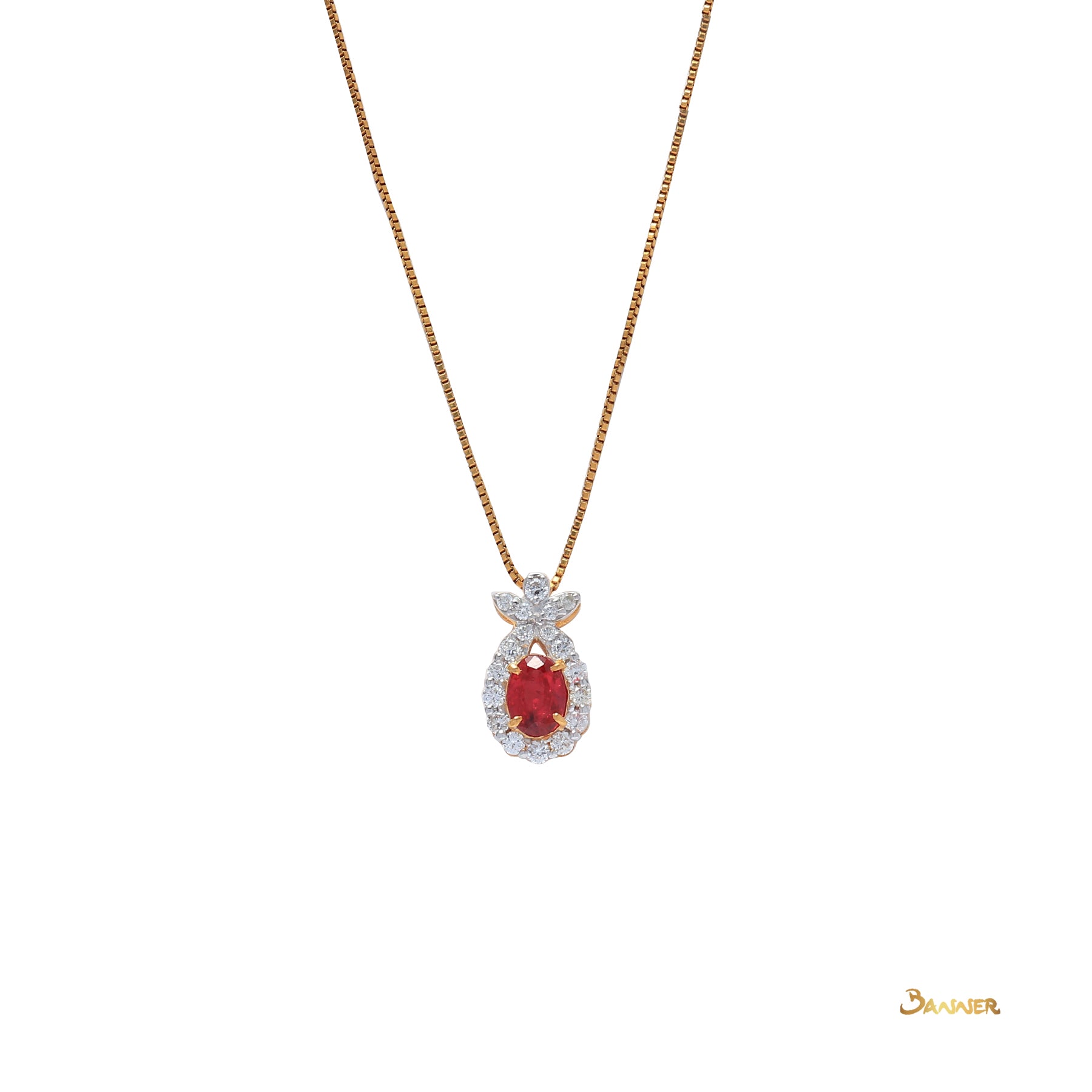 Ruby and Diamond Lucky Pendant