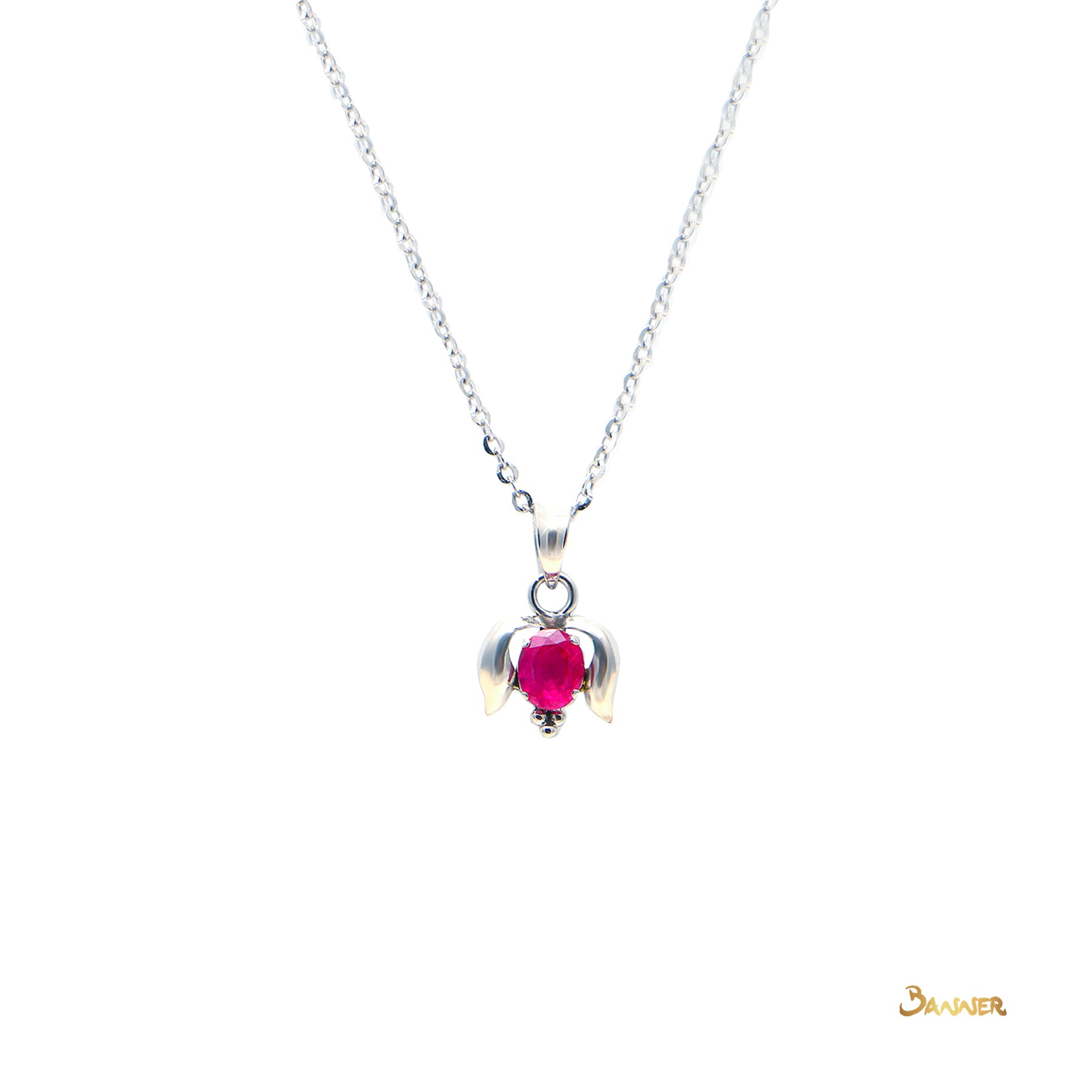 Ruby Solitaire Pendant