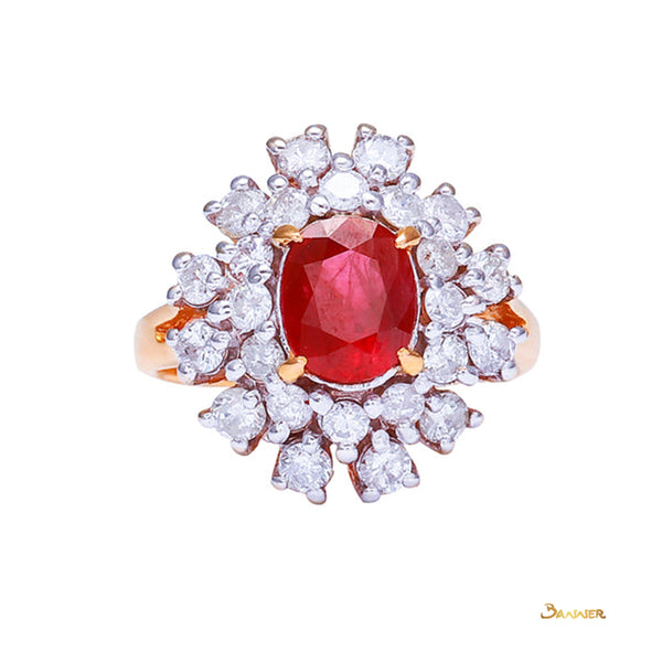 Ruby and Diamond Classic Ring (Ruby 1.67 ct.)