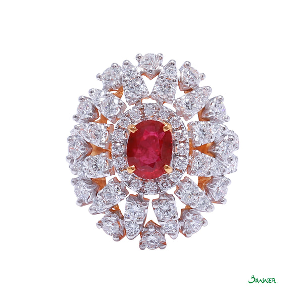 Ruby and Diamond Classic Ring