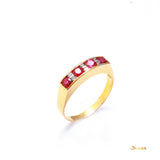 Ruby and Diamond Channel Ring