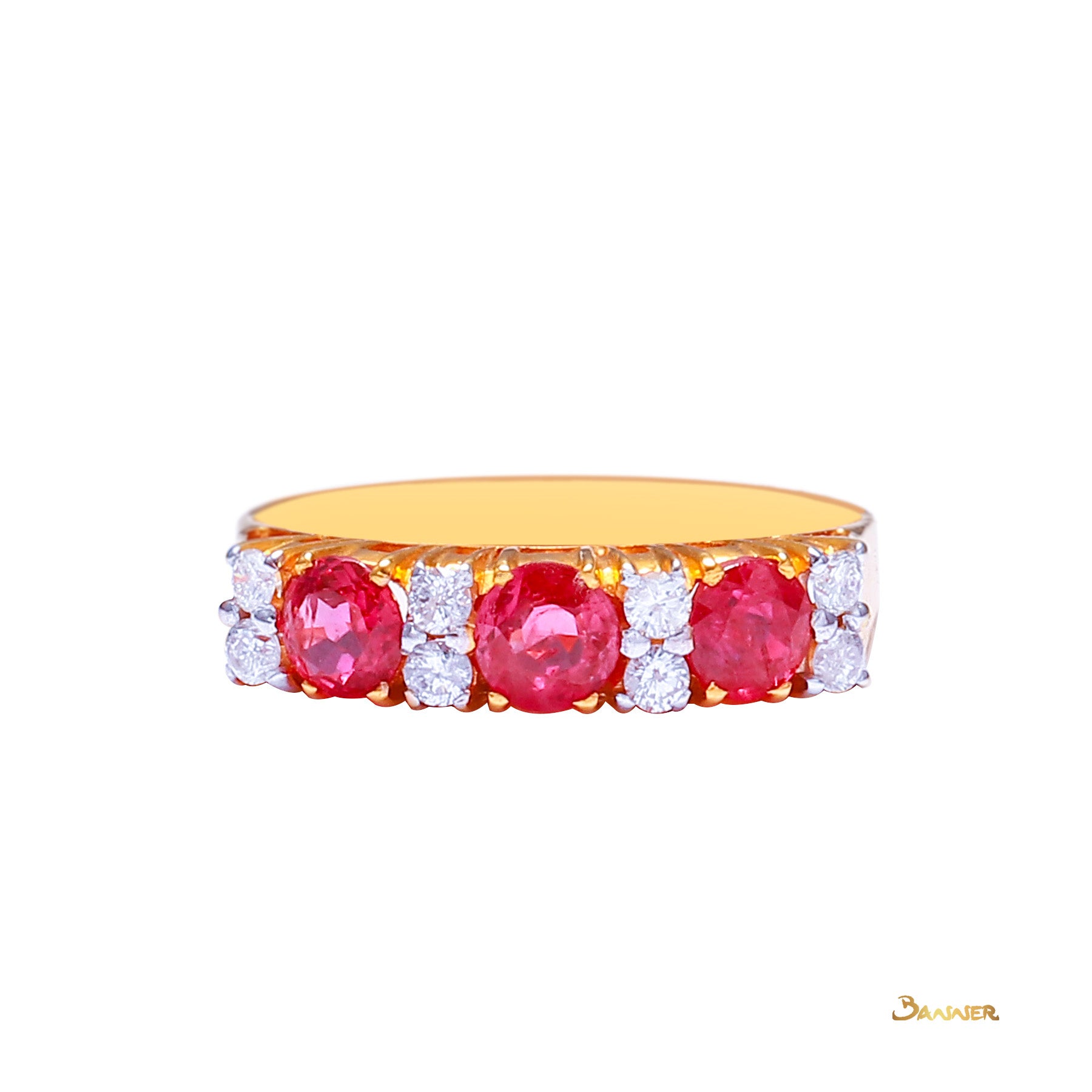 Ruby and Diamond Pave Setting Ring