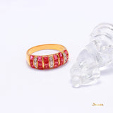 Ruby and Diamond Wasit Ring