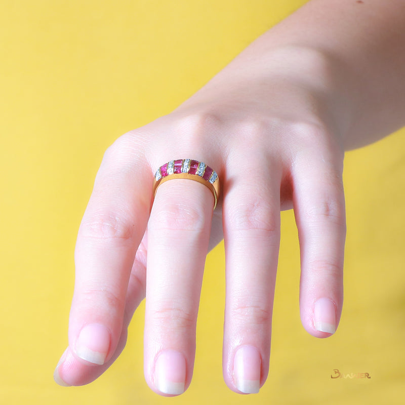 Ruby and Diamond Wasit Ring