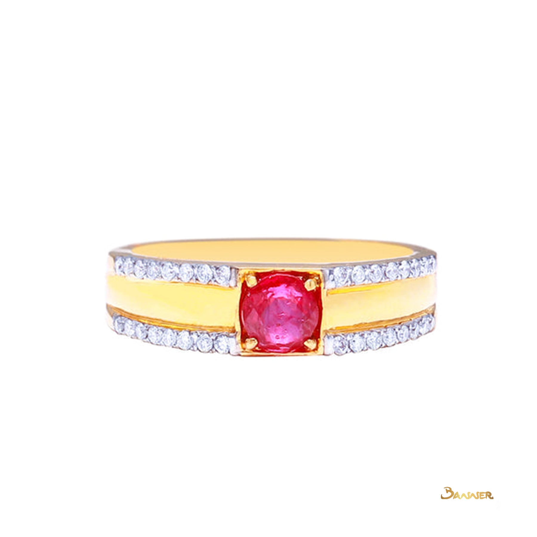 Ruby and Diamond Men's Ring