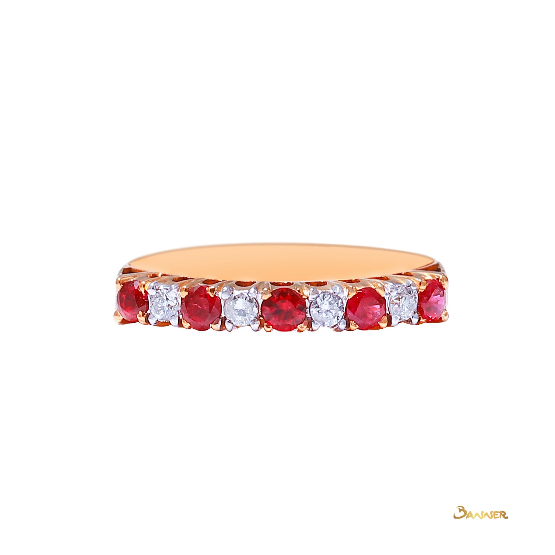 Ruby and Diamond Pave Setting Ring