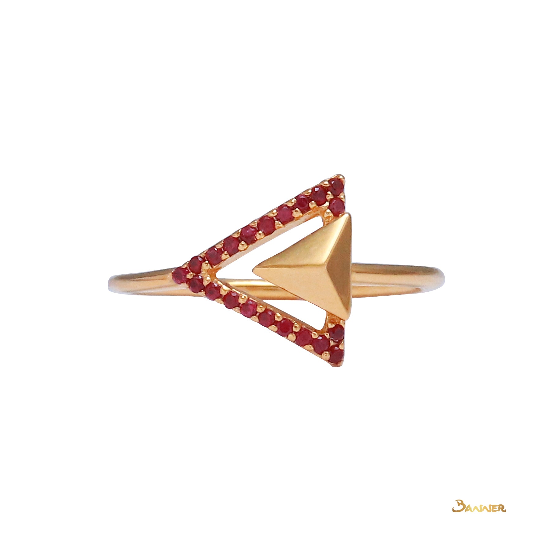 Ruby Triangle Ring