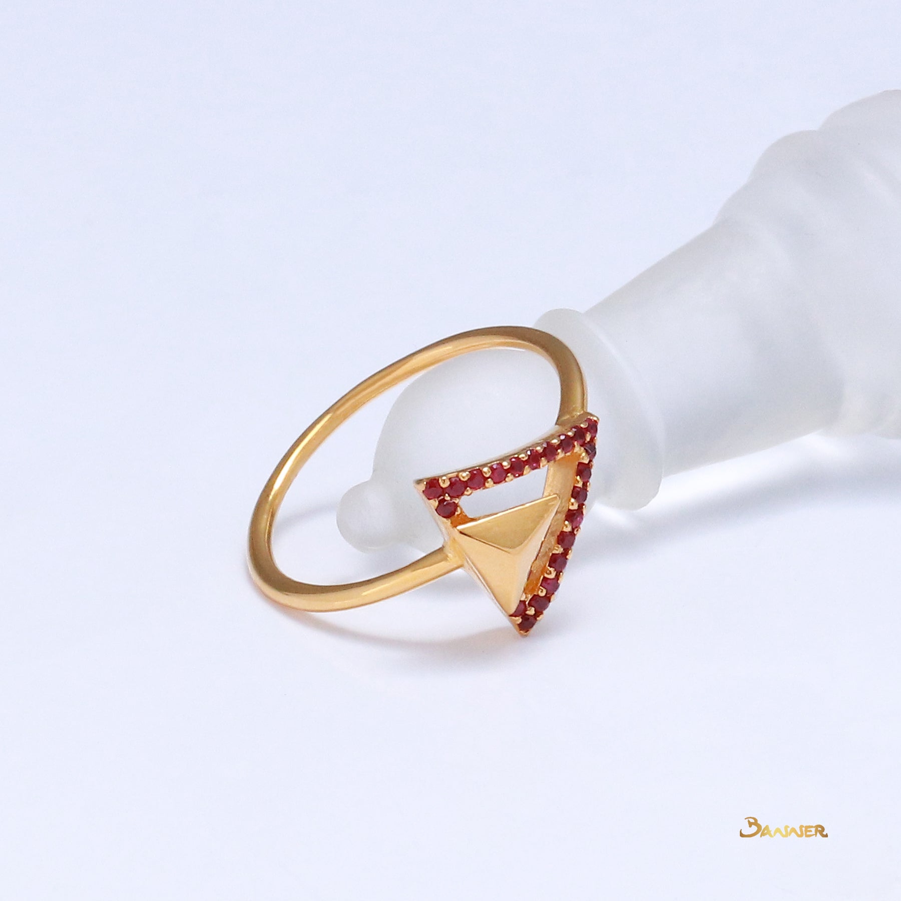 Ruby Triangle Ring