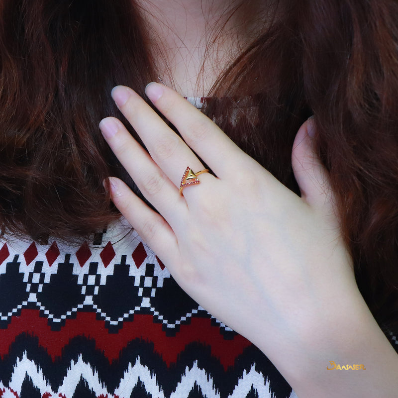 Ruby Triangle Ring