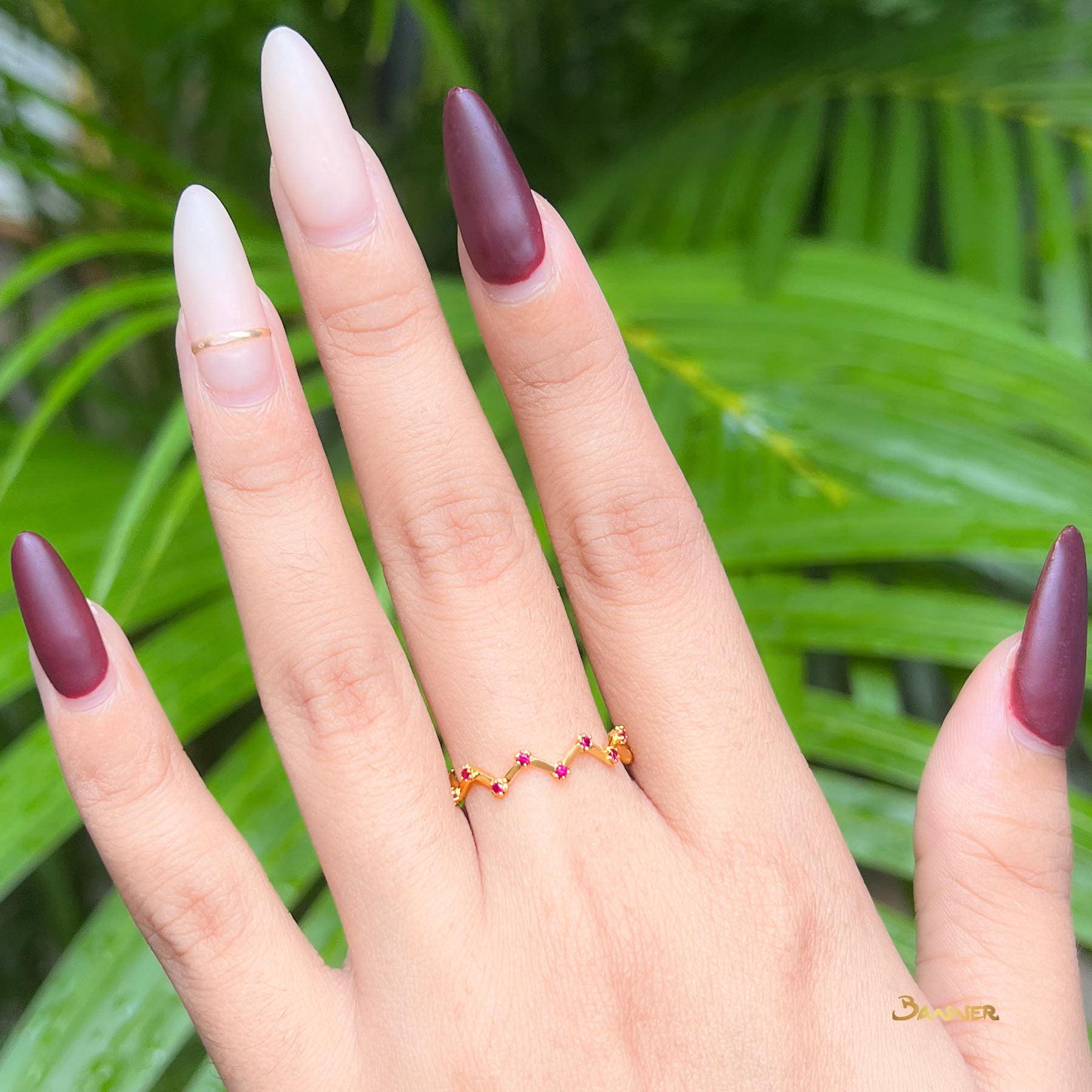 Ruby Zig-zag Ring