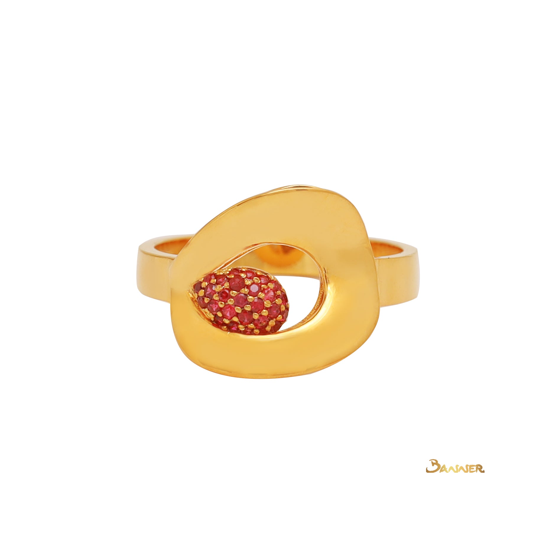 Ruby Rain-drop Ring