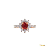 Ruby and Diamond Sunflower Ring