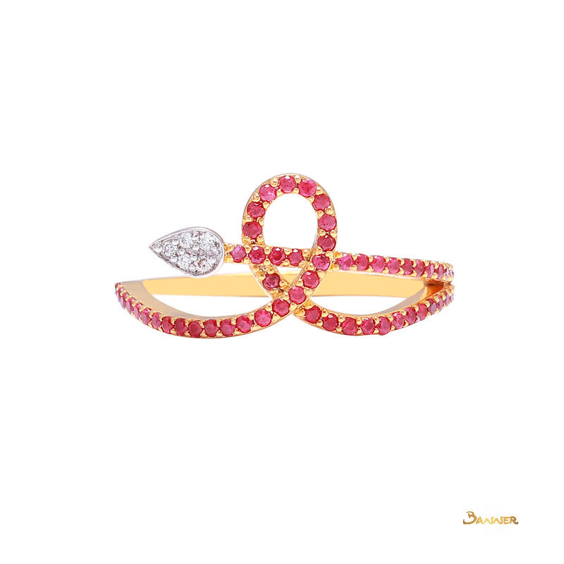 Ruby and Diamond Anchor Ring
