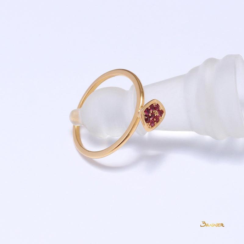 Ruby Petite Abstract Ring III