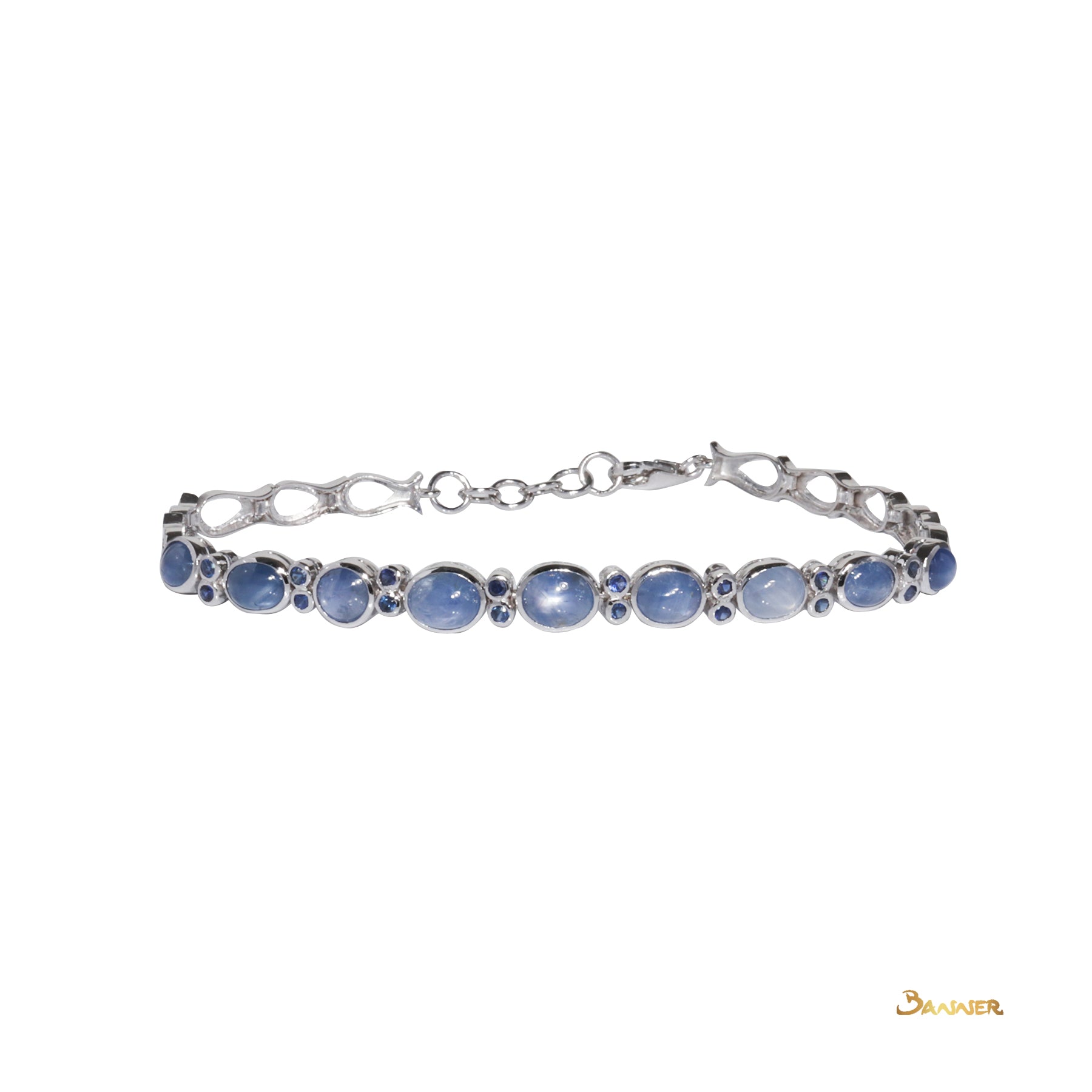 Star Sapphire and Sapphire Tennis Bracelet