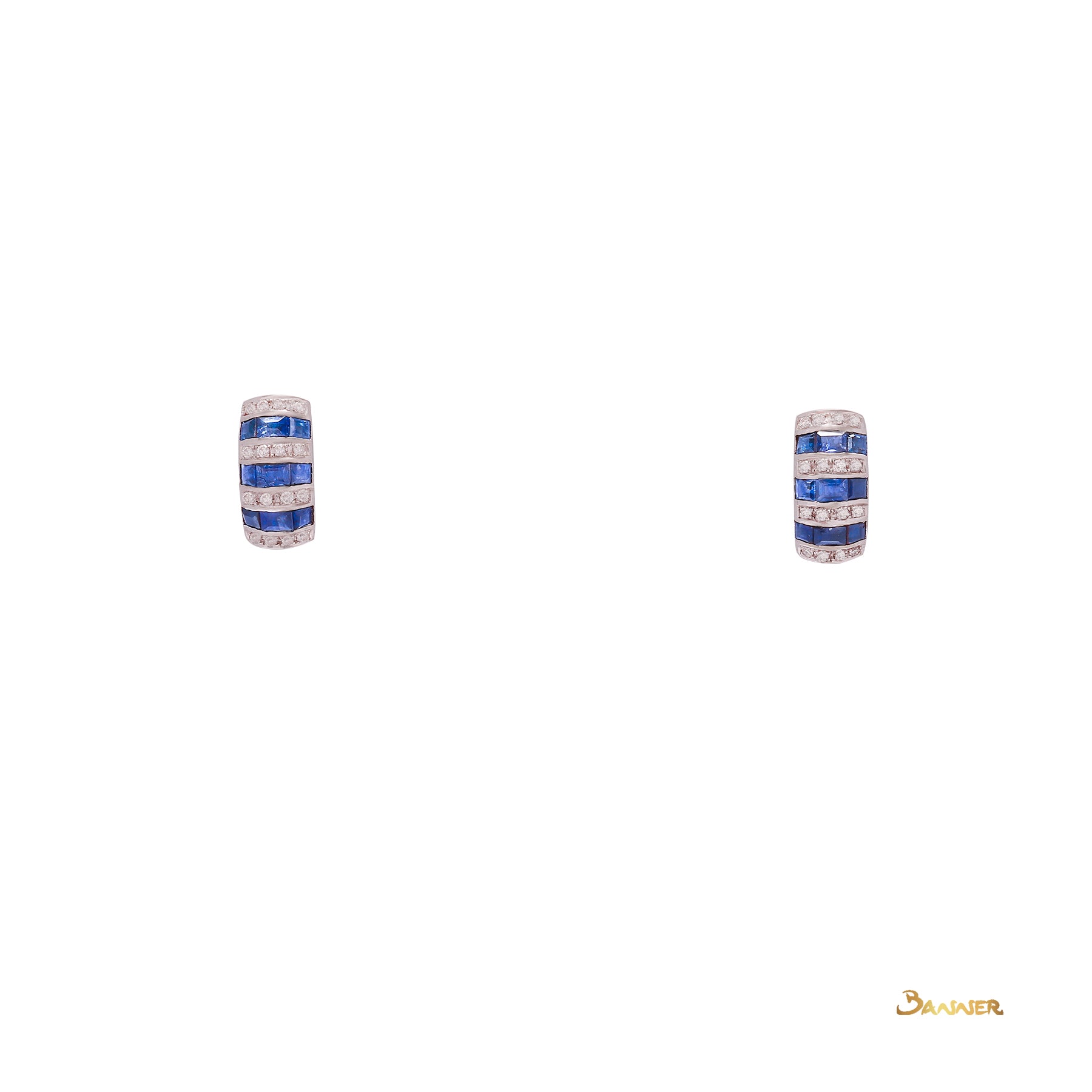 Sapphire and Diamond Wasit Earrings