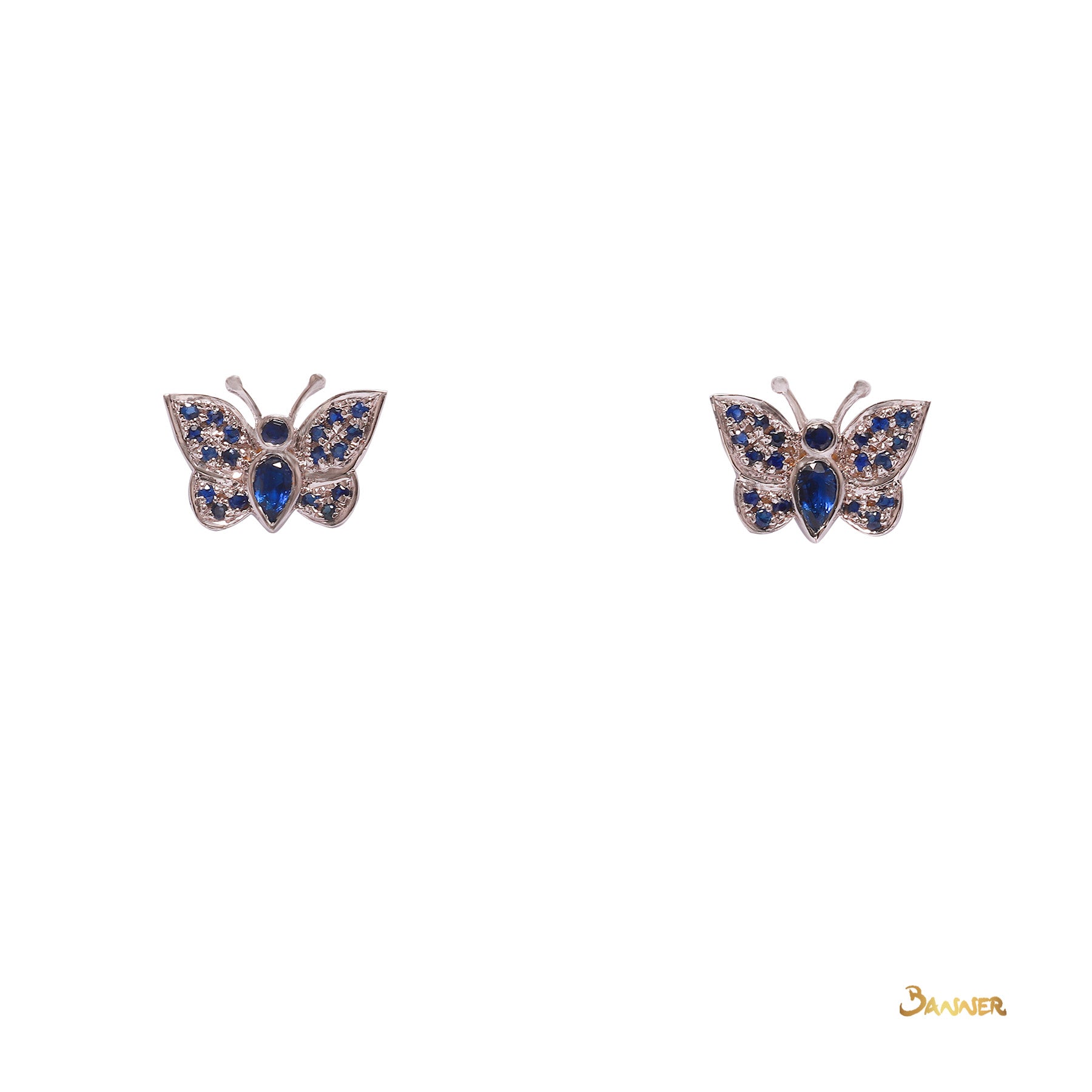 Sapphire Butterfly Earrings