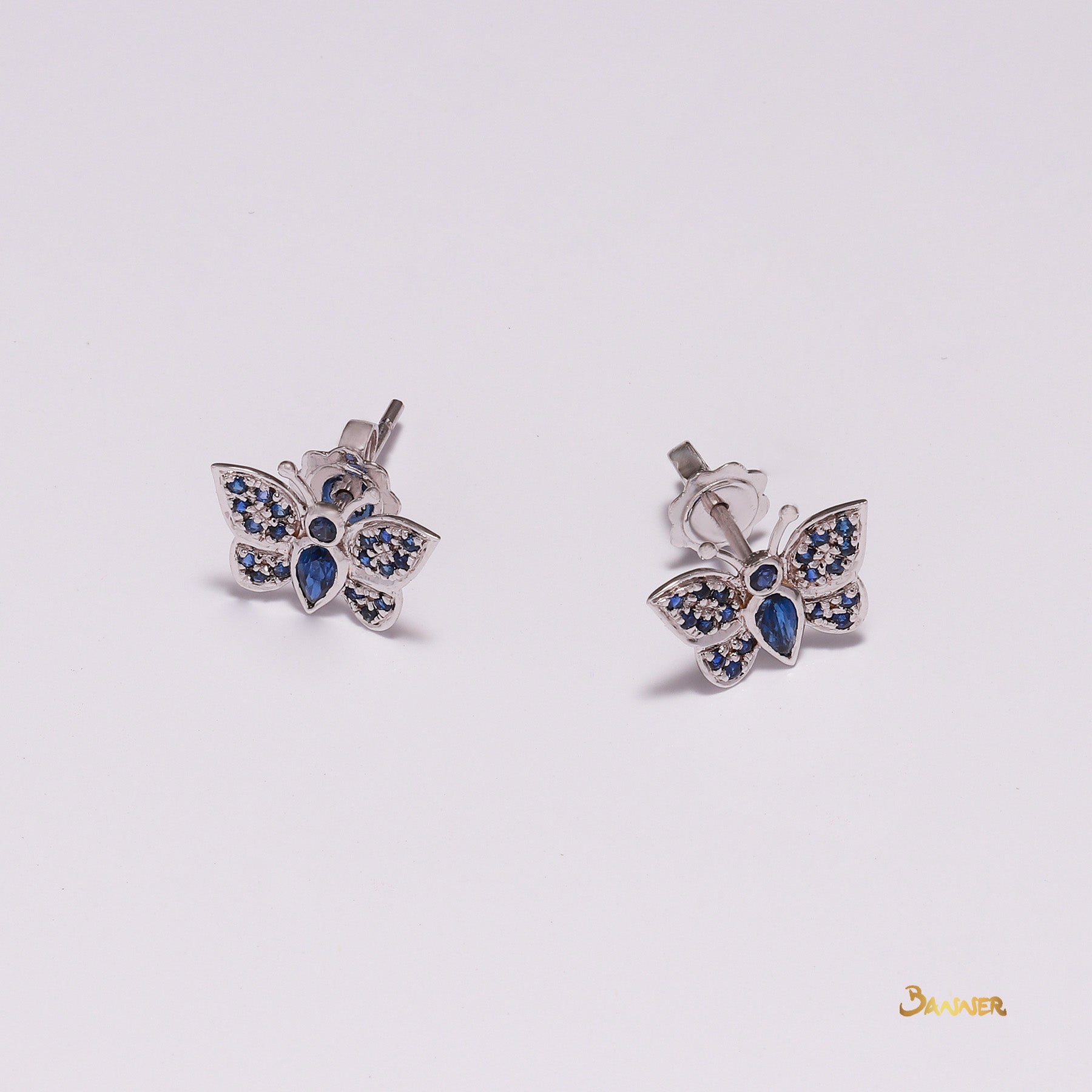 Sapphire Butterfly Earrings