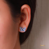 Sapphire Butterfly Earrings