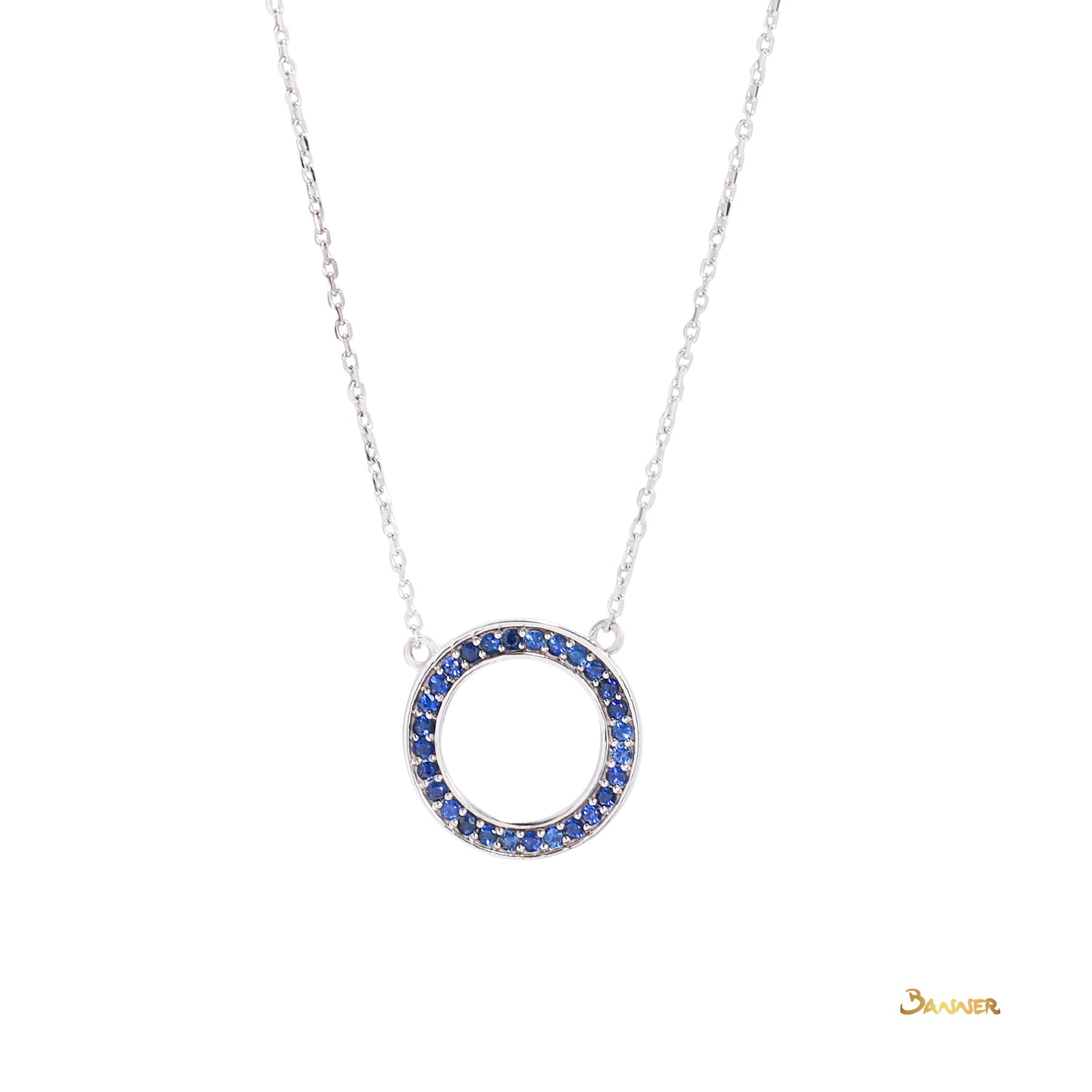 Sapphire Circle Necklace