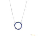 Sapphire Circle Necklace