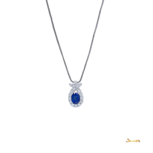 Sapphire and Diamond Lucky Pendant