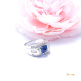 Sapphire Cabochon and Diamond Men's Ring