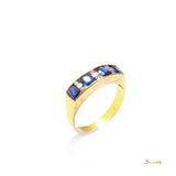Sapphire and Diamond Channel Ring