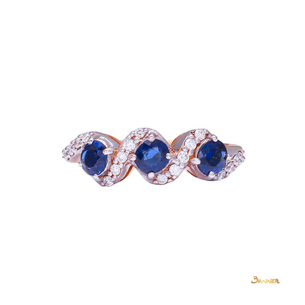 Sapphire and Diamond Yae-Hlaing Ring