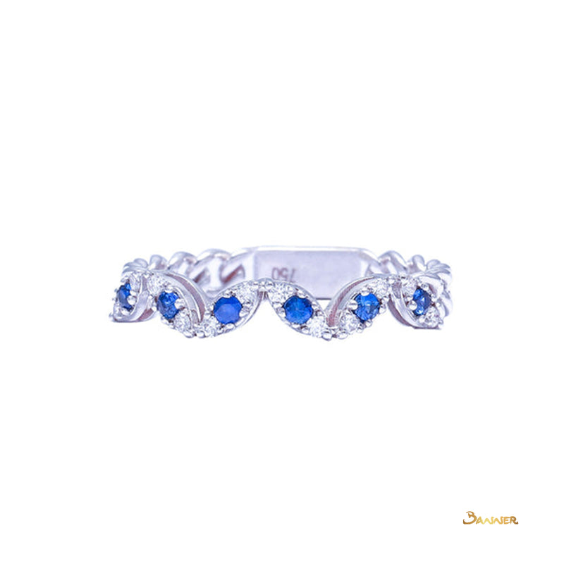 Sapphire and Diamond Thit-Khet Ring