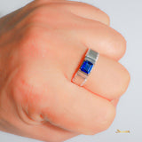 Sapphire and Diamond Men Ring