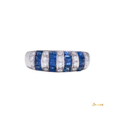 Sapphire and Diamond Wasit Ring