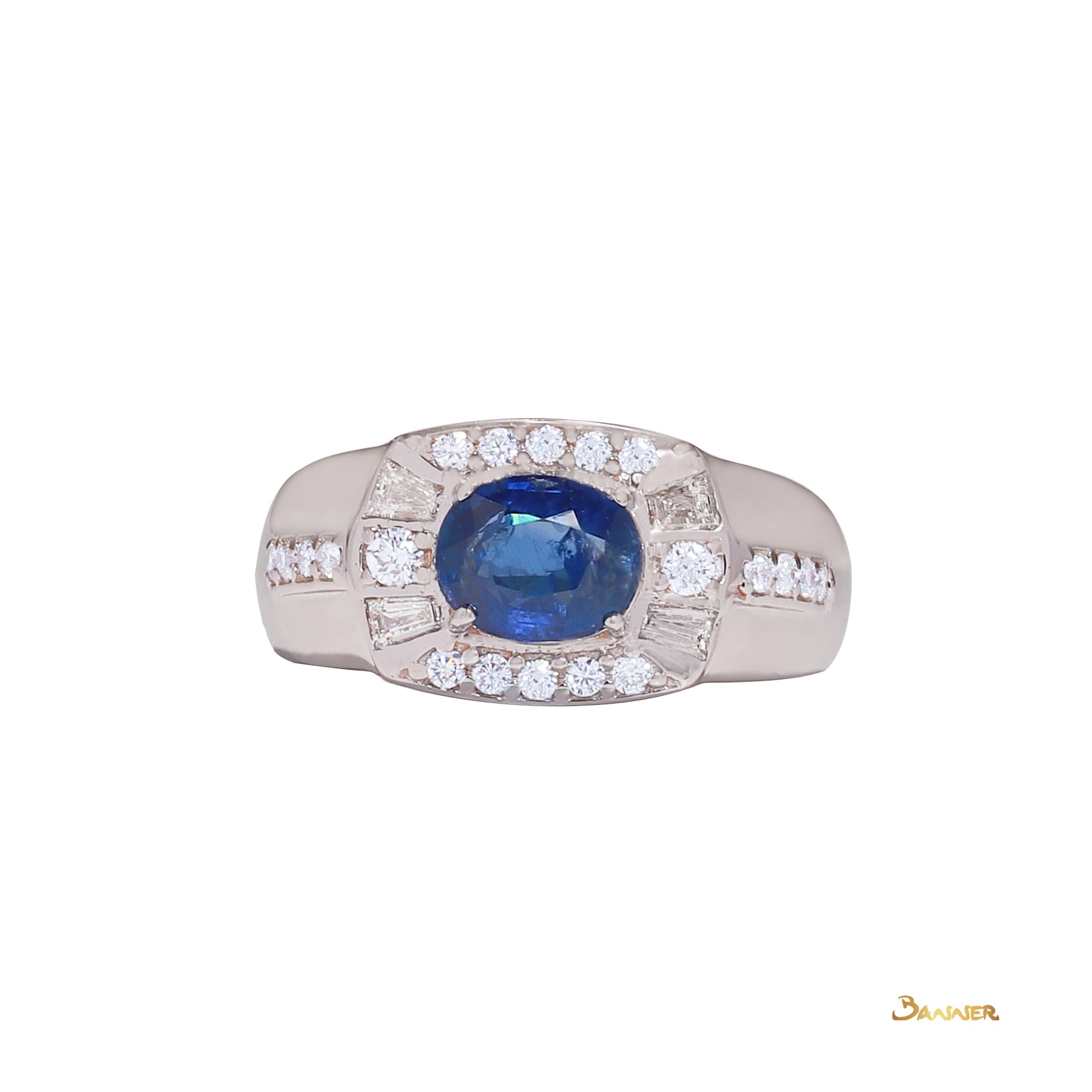 Sapphire and Diamond Men's Ring