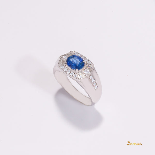 Sapphire and Diamond Men's Ring