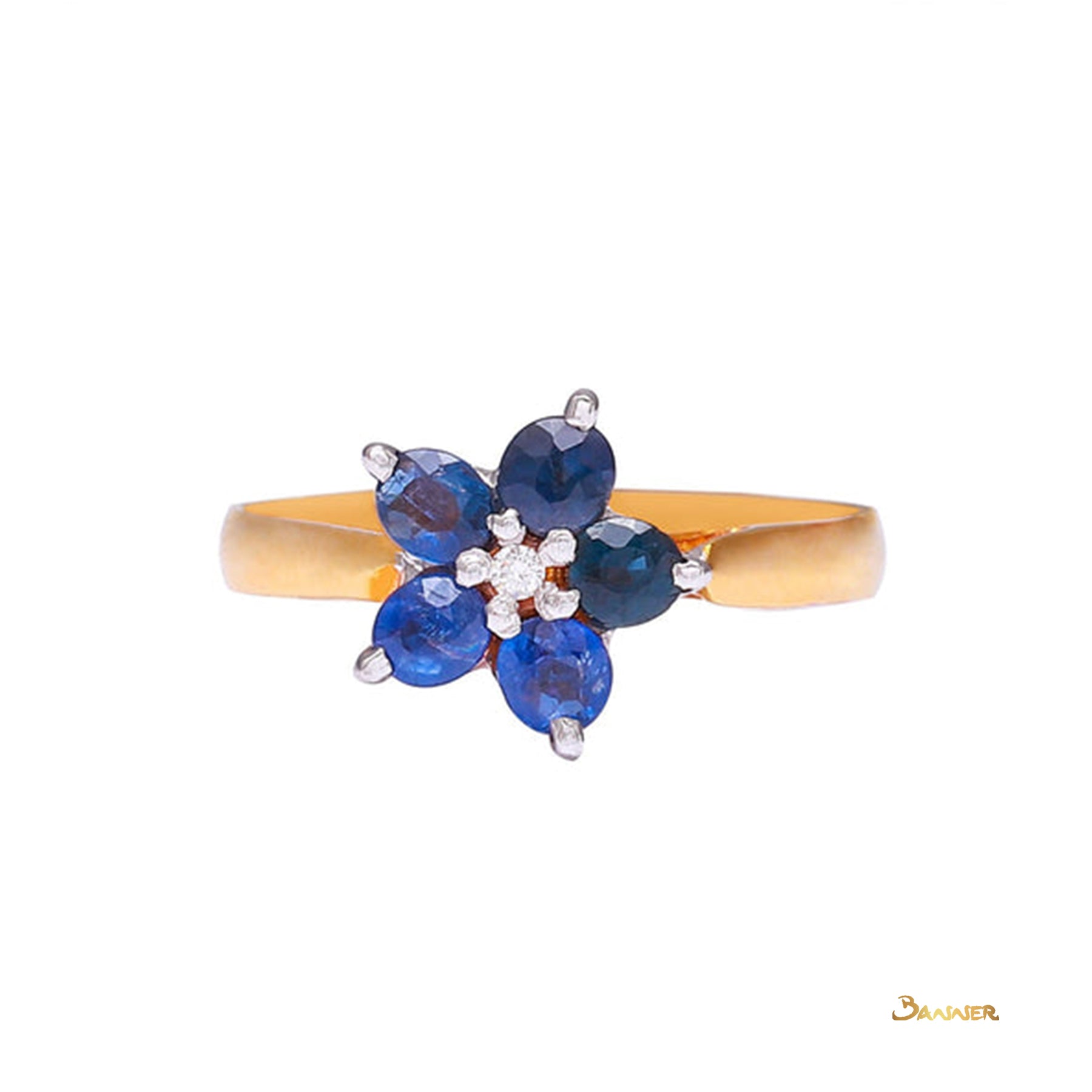 Sapphire and Diamond Chel Ring