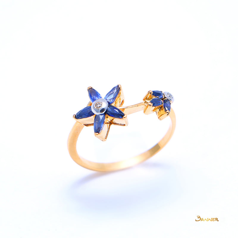 Sapphire and Diamond Kyal Ring