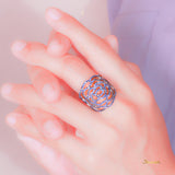 Sapphire Floral Ring